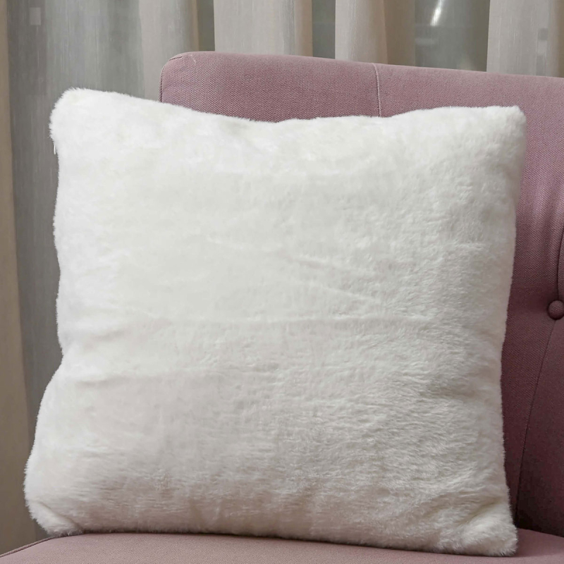 Διακοσμητικό Μαξιλάρι Γούνινο (70x70) Pol Rugs & Mats Rabbit Cream