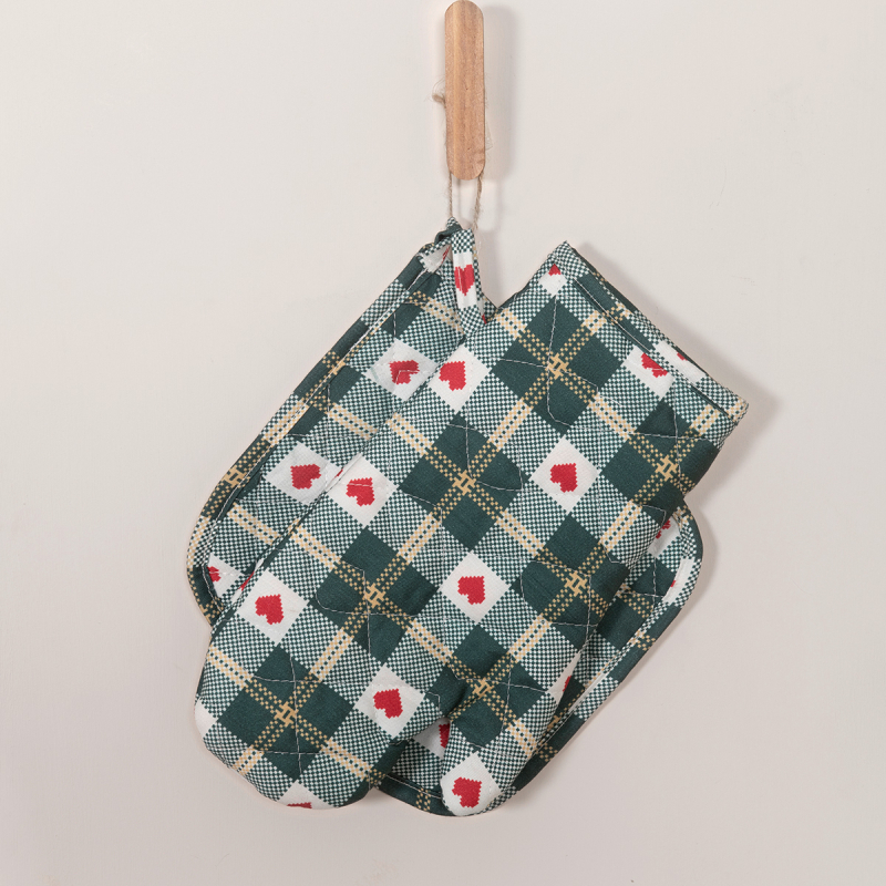 Χριστουγεννιάτικο Γάντι & Πιάστρα Κουζίνας (Σετ) Nima Christmas Love