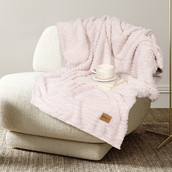 Κουβέρτα Καναπέ Fleece (130x170) Nima Serenus Nude Pink