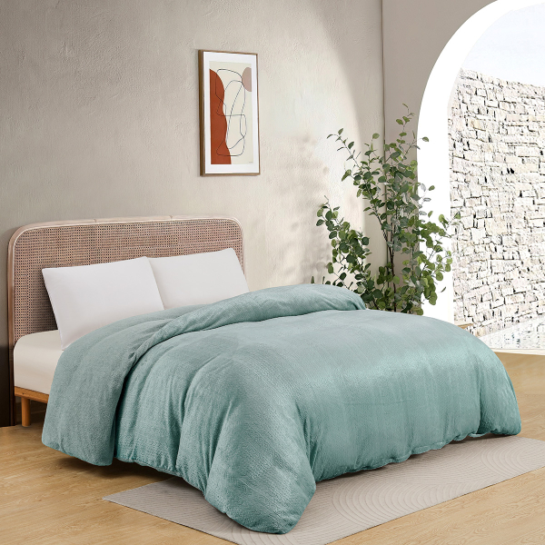 Παπλωματοθήκη Fleece Μονή (165x225) Melinen Shelby Sky