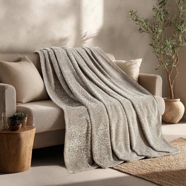 Ριχτάρι Καναπέ Τριθέσιου Fleece (170x300) Melinen Giza Greige