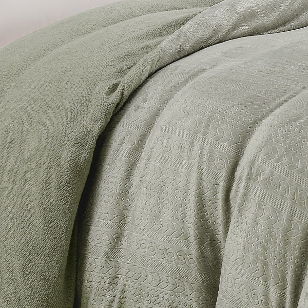 Παπλωματοθήκη Fleece Μονή (165x225) Melinen Shelby Soft Olive