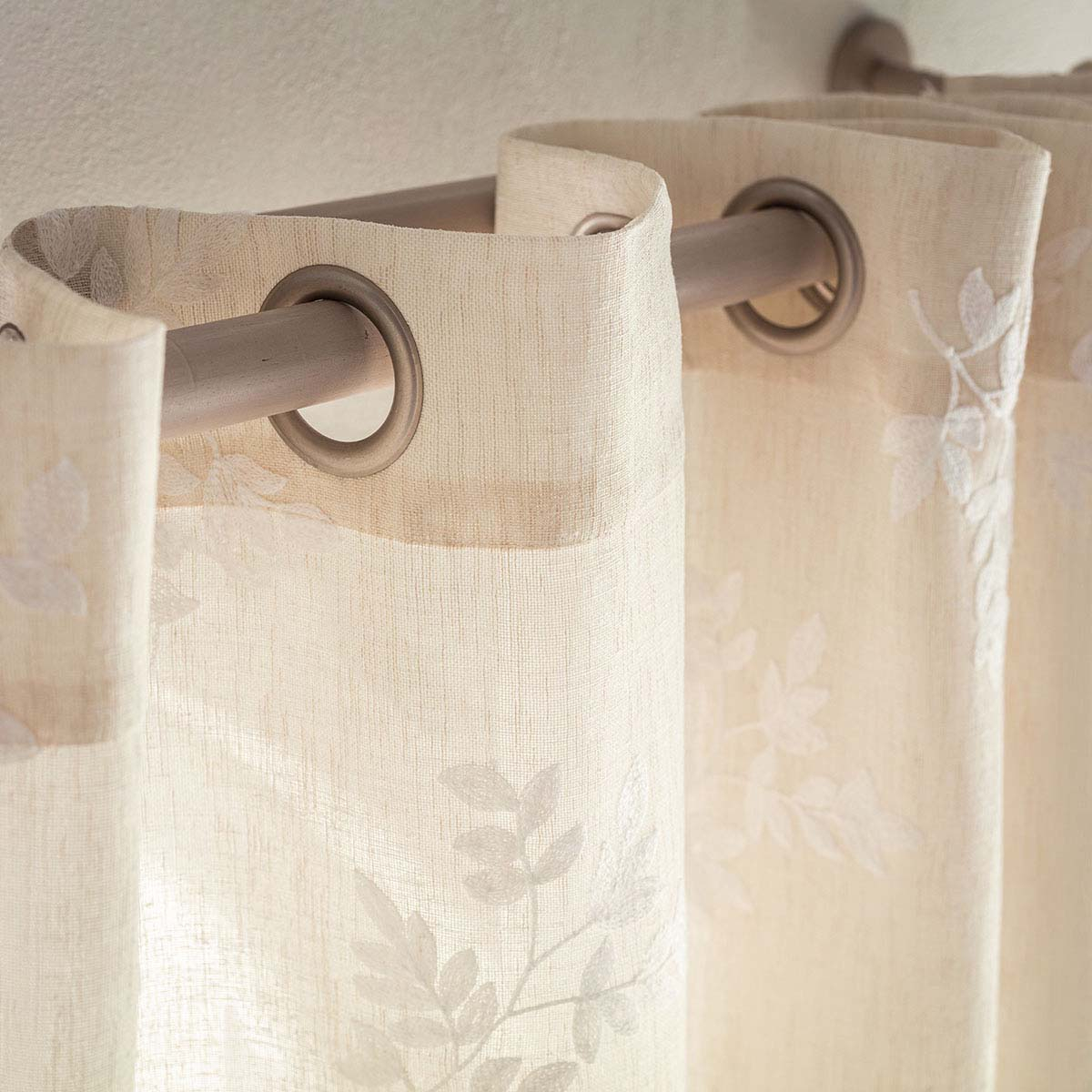 Κουρτίνα (140X280) με Τρουκς Gofis Home Leaf Beige Aw26 532 06 Κουρτίνες Σαλονιού Spitishop
