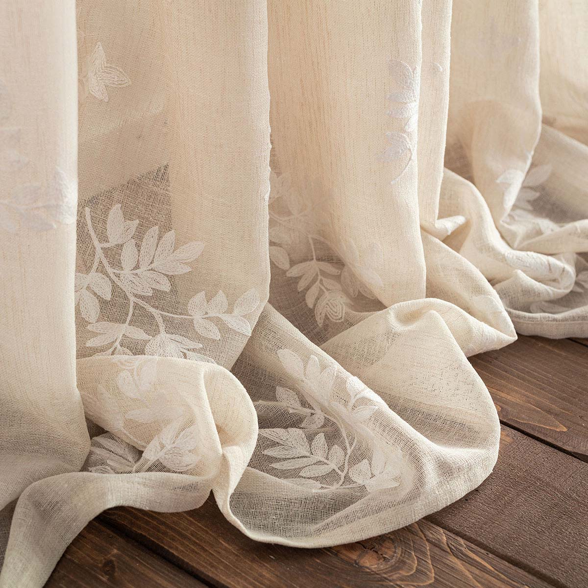 Κουρτίνα (140X280) με Τρέσα Gofis Home Leaf Beige Aw26 532 06 Κουρτίνες Σαλονιού Spitishop