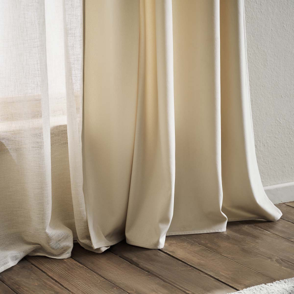 Κουρτίνα Βελουτέ (140x280) Με Τρέσα Gofis Home Winter Moon Ecru AW26 711/05