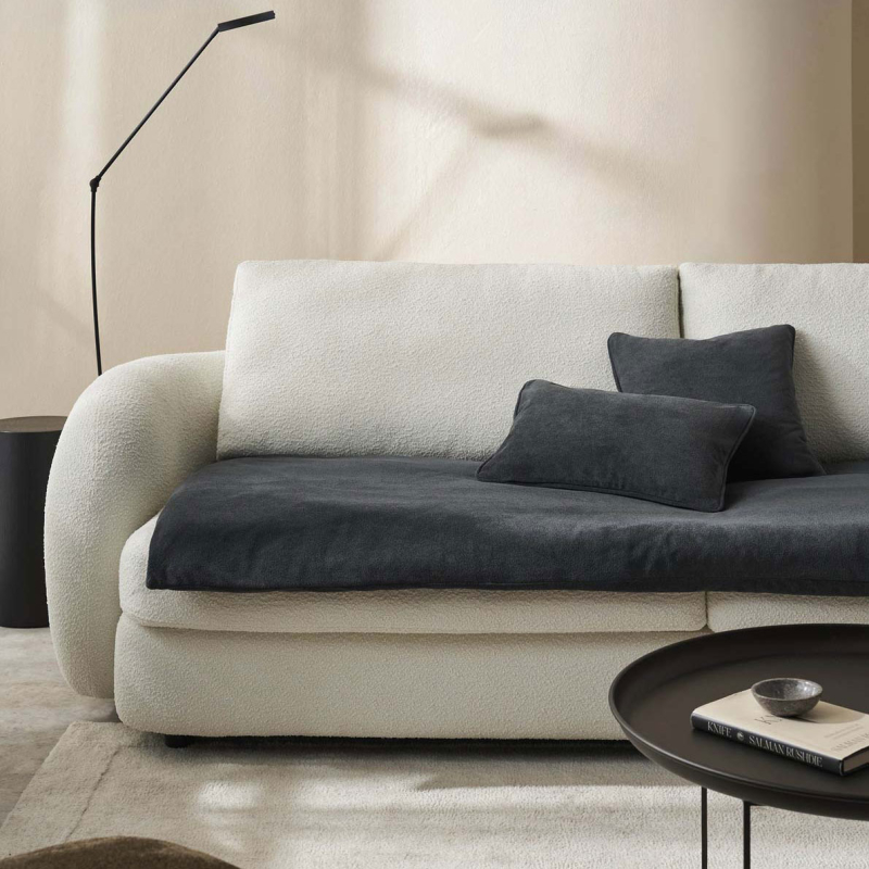 Θήκη Στρώματος Καθίσματος Καναπέ (80x200) Gofis Home Nadinia Canvas Pearl Grey 137/01