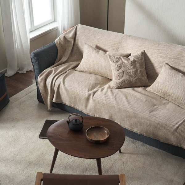 Ριχτάρι Καναπέ Τριθέσιου (180x310) Gofis Home Meadow Beige 160/06