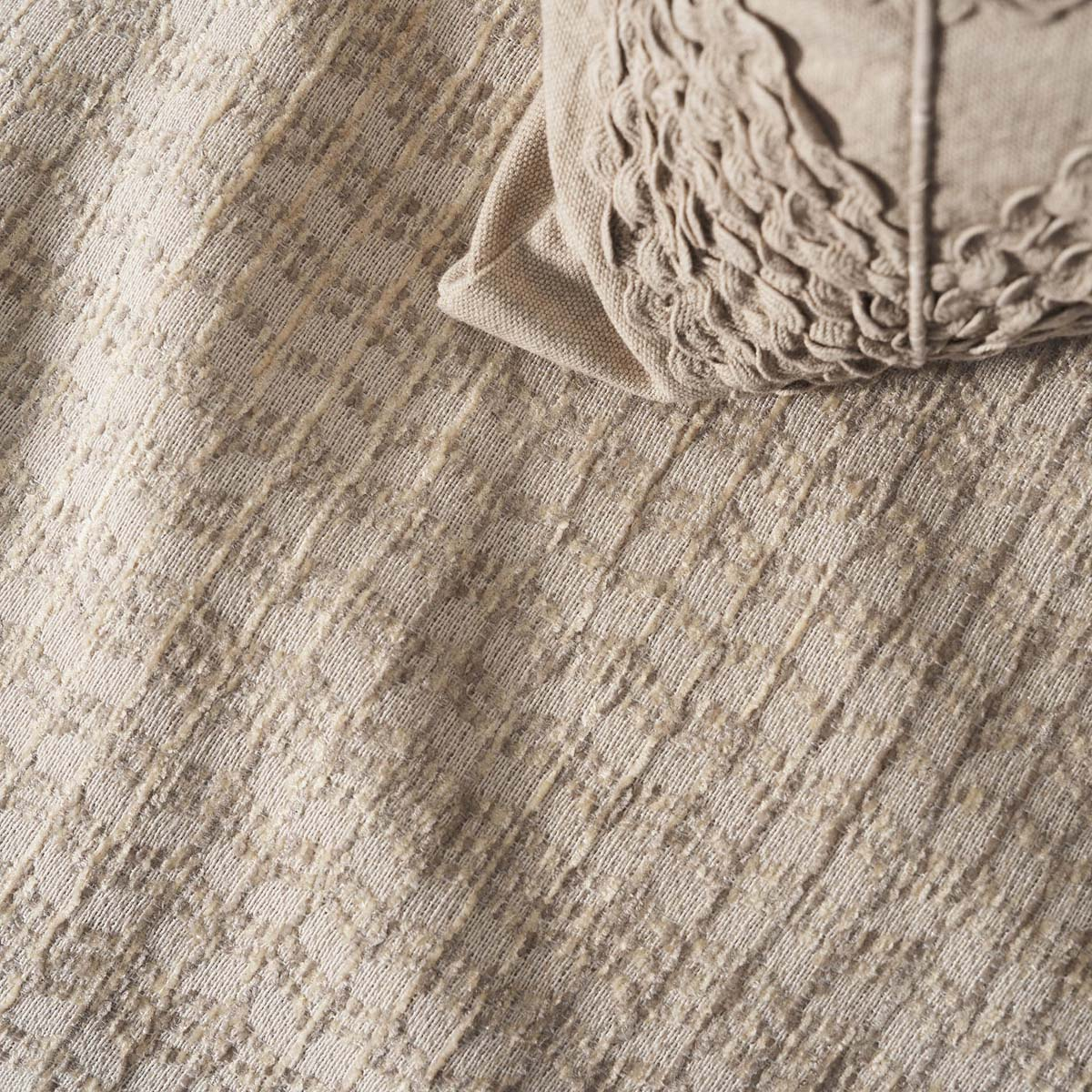 Ριχτάρι Καναπέ Τριθέσιου (180X310) Gofis Home Meadow Beige 160 06 Λευκά Είδη Σαλονιού Ριχτάρια Spitishop