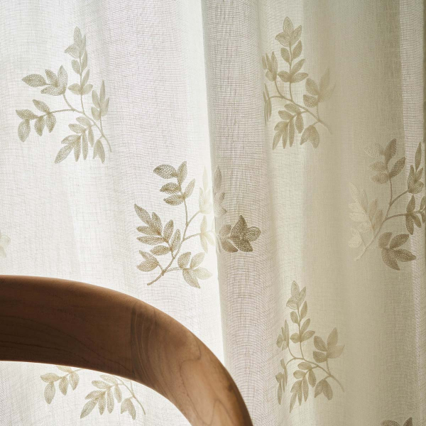 Κουρτίνα (140x280) Με Τρουκς Gofis Home Leaf Off White AW26 532/05