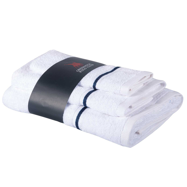 Πετσέτες Μπάνιου (Σετ 3τμχ) Greenwich Polo Club Cozy 4100 White 480gsm