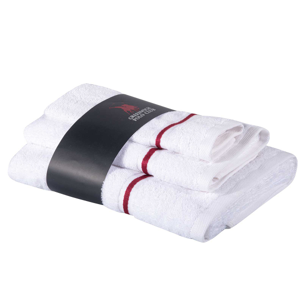 Πετσέτες Μπάνιου (Σετ 3τμχ) Greenwich Polo Club Cozy 4101 White 480gsm
