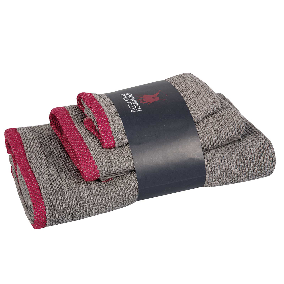 Πετσέτες Μπάνιου (Σετ 3Τμχ) Greenwich Polo Club Cozy 4102 Grey 480Gsm Home Λευκά Είδη Spitishop