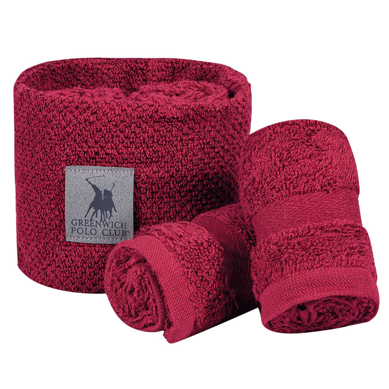 Πετσέτες Δώρου (Σετ 4τμχ) Greenwich Polo Club Essential 4109 Bordeaux