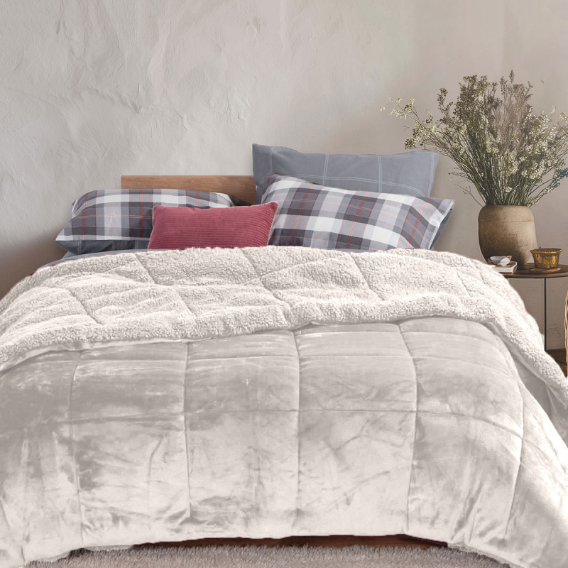 Κουβερτοπάπλωμα Υπέρδιπλο (240x220) Nef-Nef Homeware Singular 24 Natural