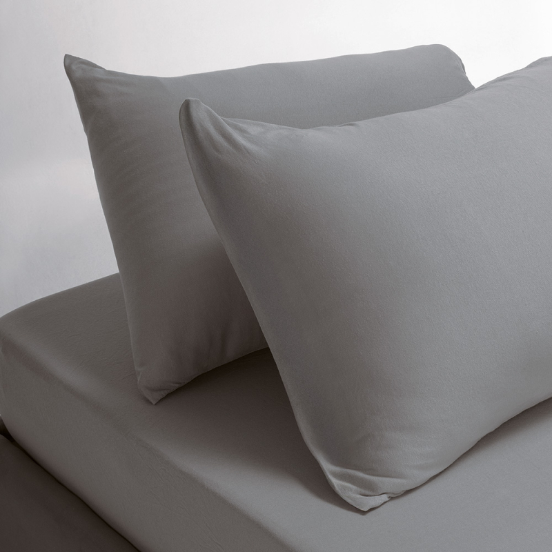 Σεντόνι King Size Με Λάστιχο + Μαξιλαροθήκες (Σετ) Melinen Jersey Grey