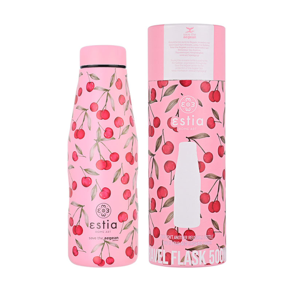 Μπουκάλι Θερμός 500ml Estia Save The Aegean Cherry Rose 01-16647