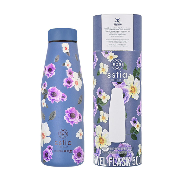 Μπουκάλι Θερμός 500ml Estia Save The Aegean Garden Blue 01-16654