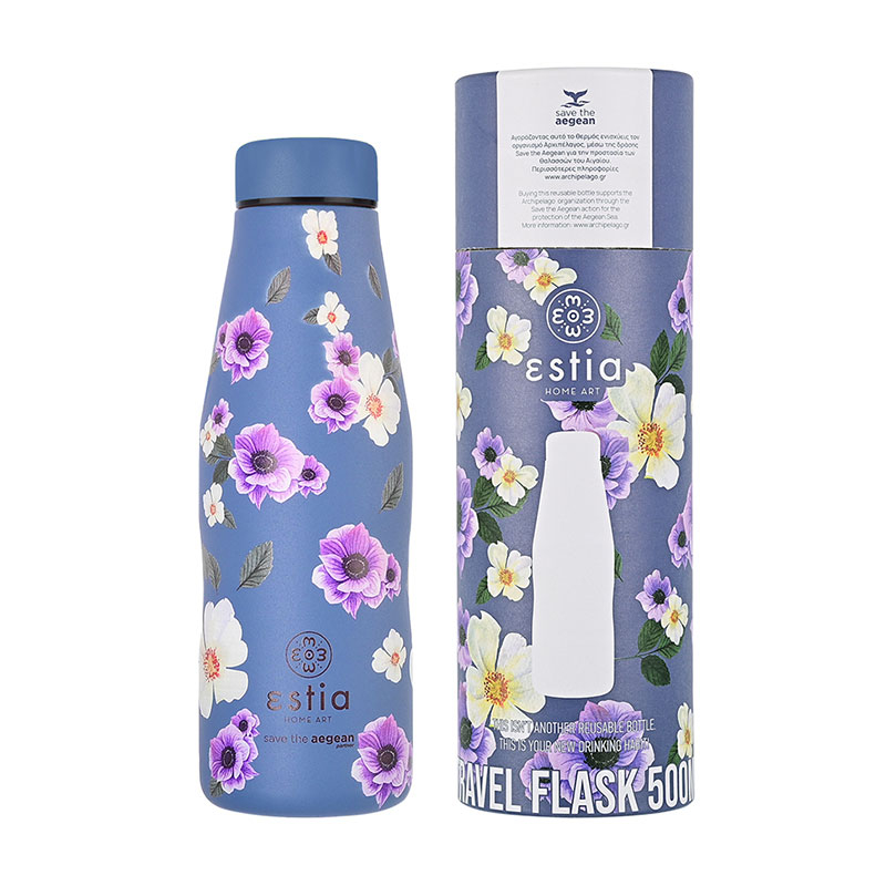 Μπουκάλι Θερμός 500ml Estia Save The Aegean Garden Blue 01-16654