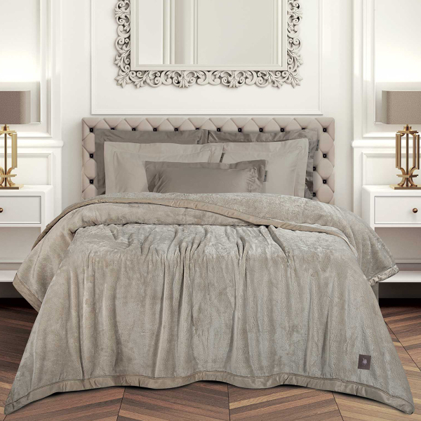 Κουβέρτα Βελουτέ King Size (240x250) Greenwich Polo Club Essential 3972 Taupe