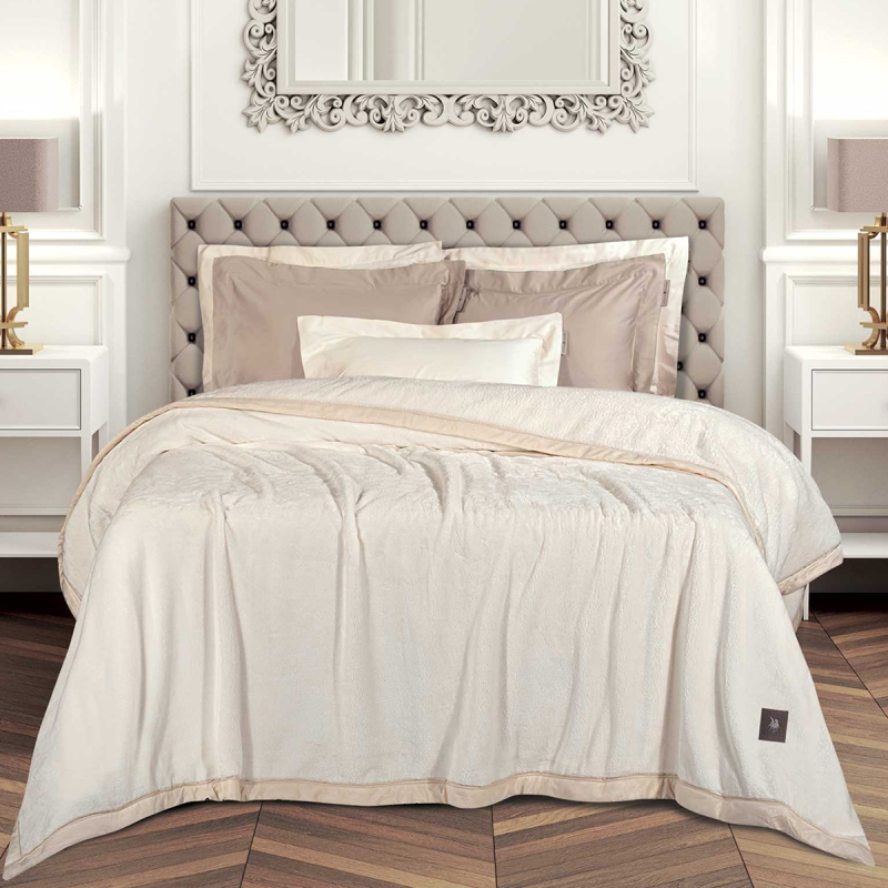 Κουβέρτα Βελουτέ King Size (240x250) Greenwich Polo Club Essential 3974 Royal White