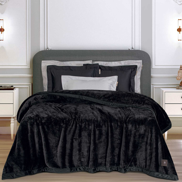 Κουβέρτα Βελουτέ King Size (240x250) Greenwich Polo Club Essential 3975 Black