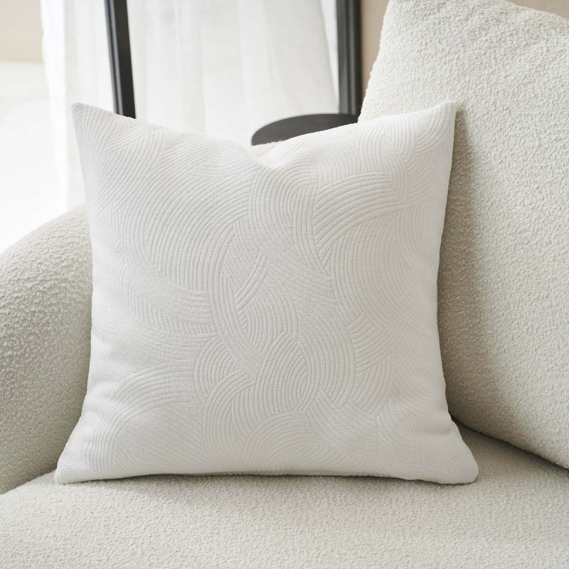 Διακοσμητική Μαξιλαροθήκη Βελουτέ (50x50) Gofis Home Nimbus Polar White 447/26