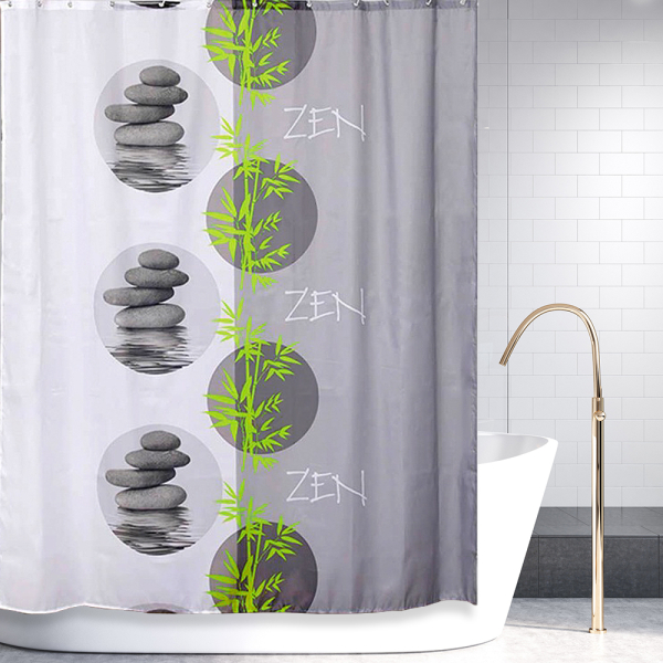 Κουρτίνα Μπάνιου (180x200) Με Κρίκους San Lorentzo Bamboo Zen