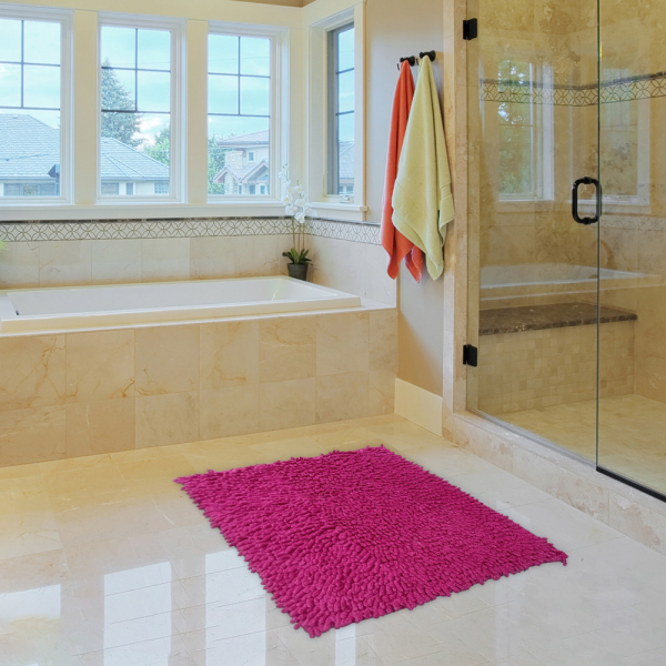 Πατάκι Μπάνιου (65x65) San Lorentzo Rasta Φούξια