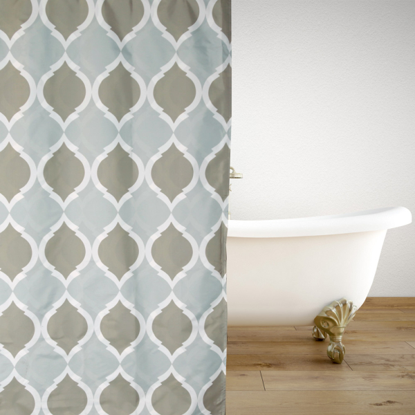 Κουρτίνα Μπάνιου (180x180) Με Κρίκους San Lorentzo Rustic Brown