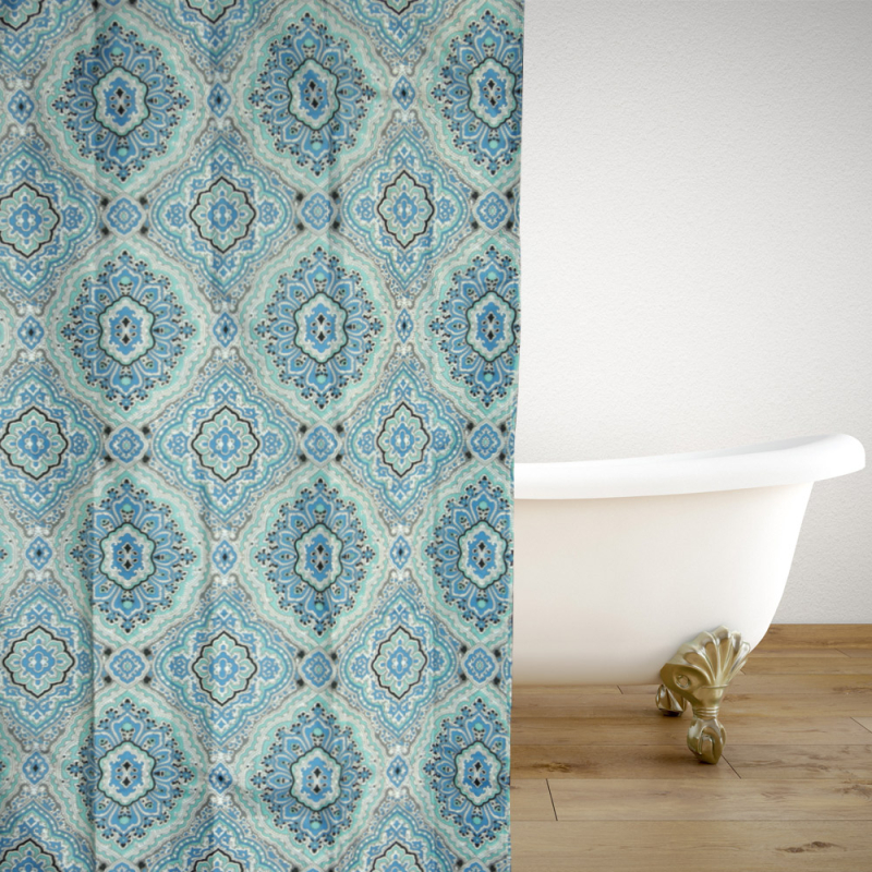 Κουρτίνα Μπάνιου (180x180) Με Κρίκους San Lorentzo Retro Elegance