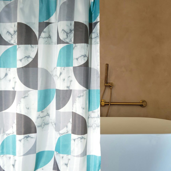 Κουρτίνα Μπάνιου (180x180) Με Κρίκους San Lorentzo Aurora Bath