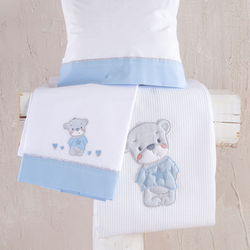 Σεντόνια Κούνιας (Σετ) Rythmos Booby Ciel