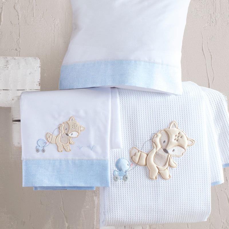 Σεντόνια Κούνιας (Σετ) Rythmos Fox Ciel