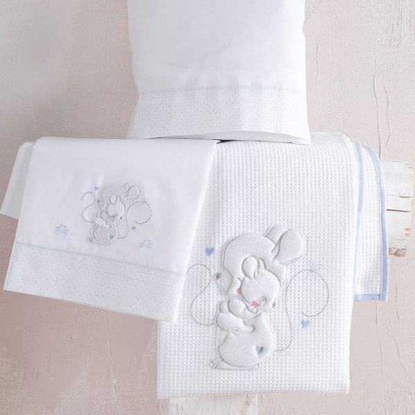 Κουβέρτα Πικέ Κούνιας (120x150) Rythmos Hug Me Ciel