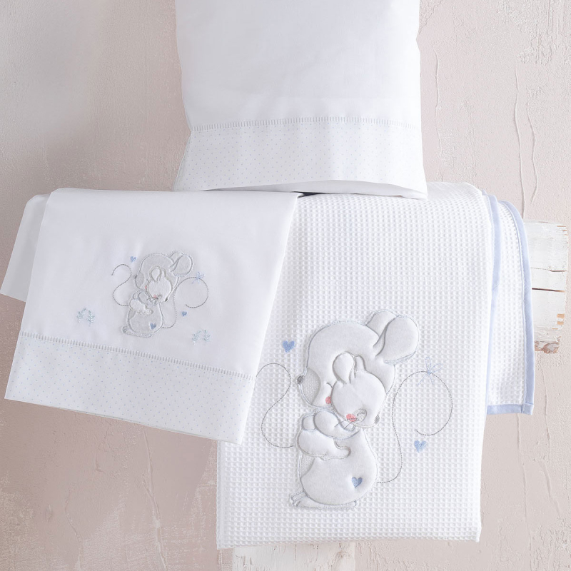 Κουβέρτα Πικέ Κούνιας (120x150) Rythmos Hug Me Ciel