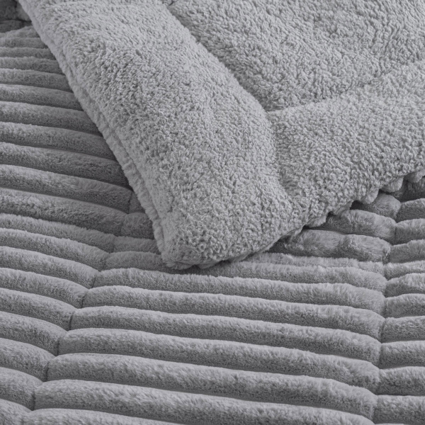 Γούνινο Κουβερτοπάπλωμα Υπέρδιπλο (220x240) Rythmos Butter L.Grey