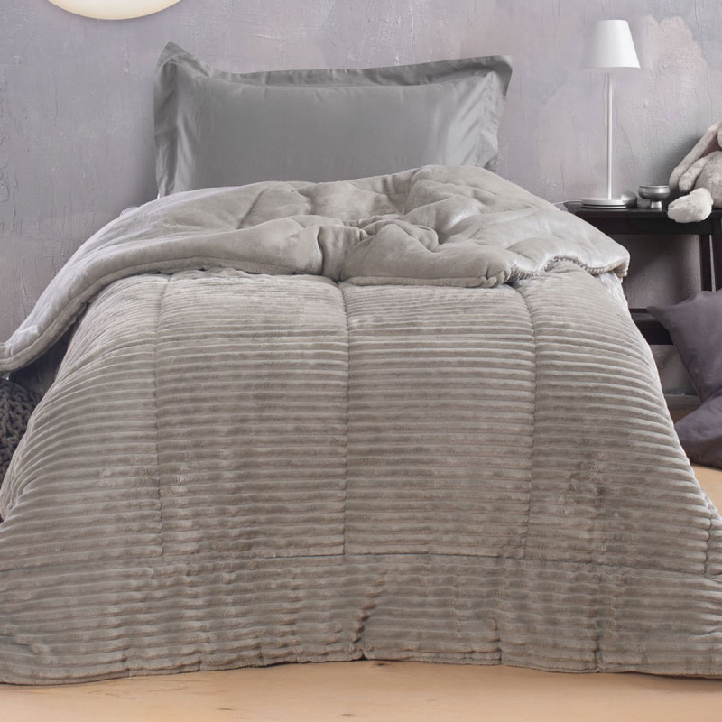 Γούνινο Κουβερτοπάπλωμα Μονό (160x220) Rythmos Etoile Beige