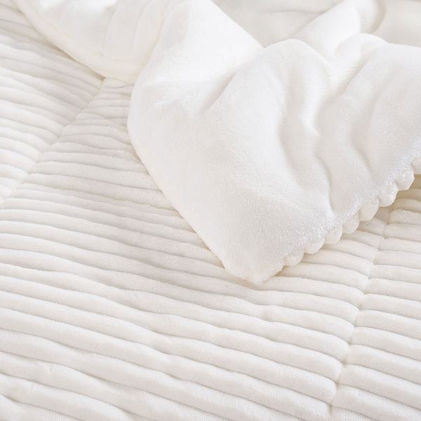 Γούνινο Κουβερτοπάπλωμα Υπέρδιπλο (220x240) Rythmos Etoile White