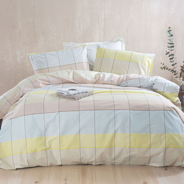 Παπλωματοθήκη Υπέρδιπλη (Σετ 225x250) Rythmos Next Colette Yellow/Blue
