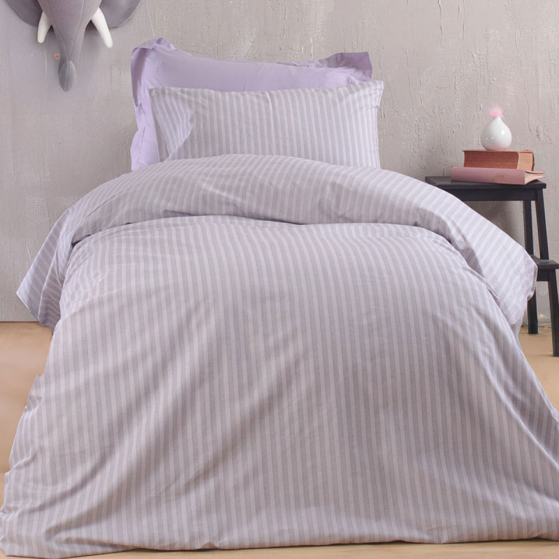 Παπλωματοθήκη Μονή (Σετ 160x250) Rythmos Diva Polene Mauve
