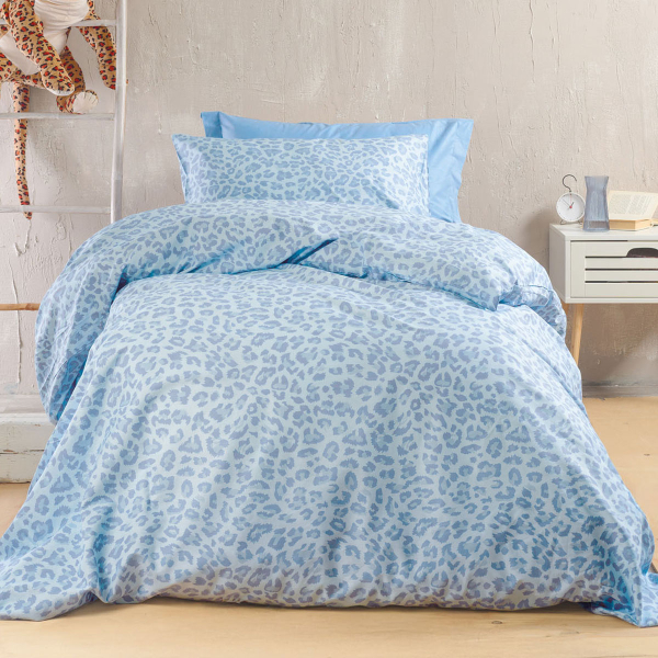 Παπλωματοθήκη Μονή (Σετ 160x250) Rythmos Nova Nala Blue