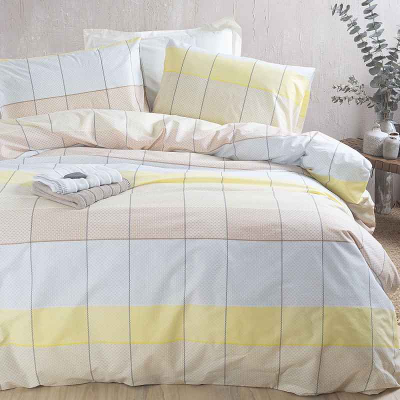 Κουβερλί Μονό (Σετ 160x240) Rythmos Next Colette Yellow/Blue