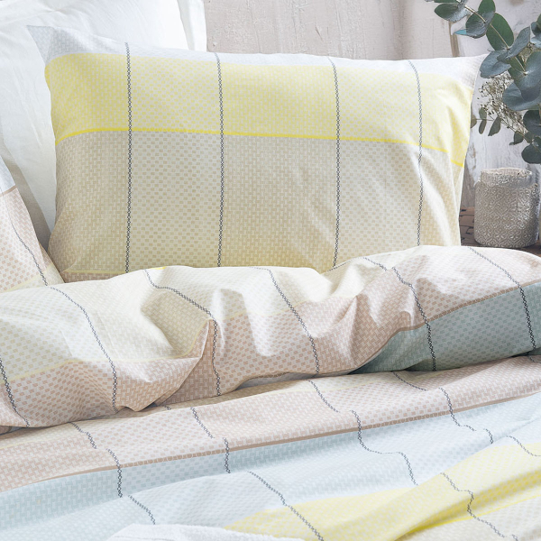 Κουβερλί Μονό (Σετ 160x240) Rythmos Next Colette Yellow/Blue