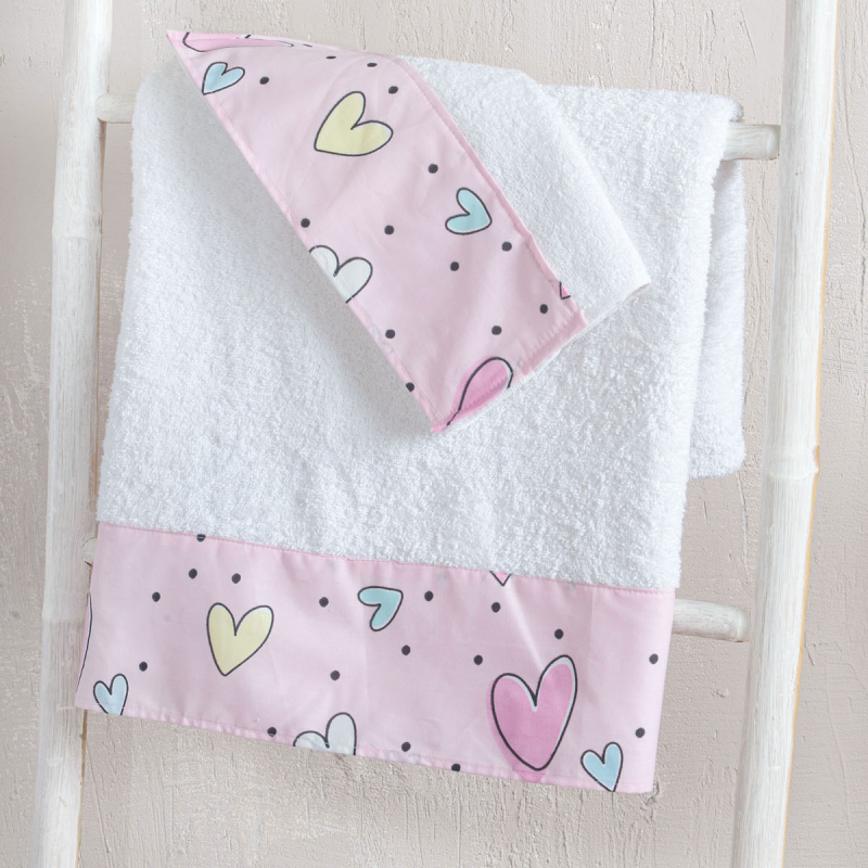 Παιδικές Πετσέτες (Σετ 3τμχ) Rythmos Pop Hearts