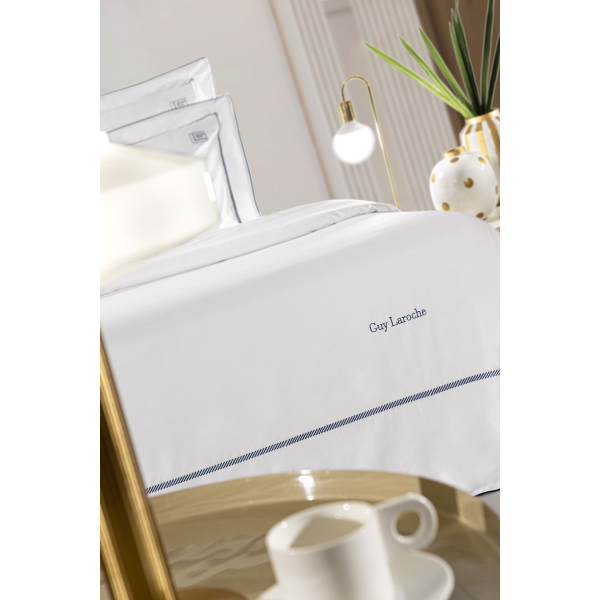 Σεντόνια King Size (Σετ) Guy Laroche Elite White - Marine