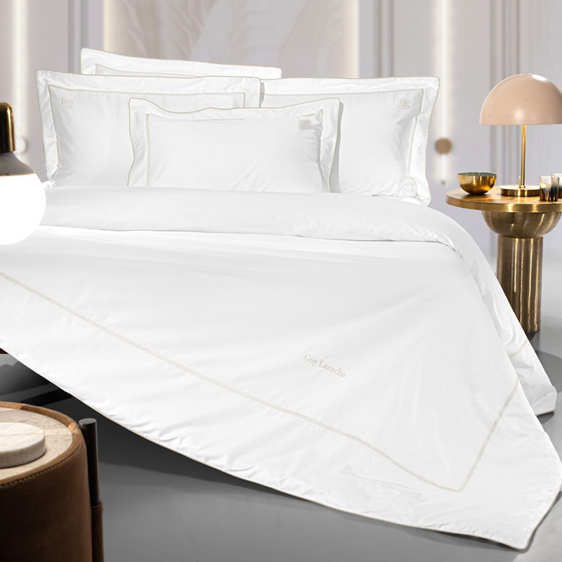 Σεντόνια King Size (Σετ) Guy Laroche Elite White - Beige