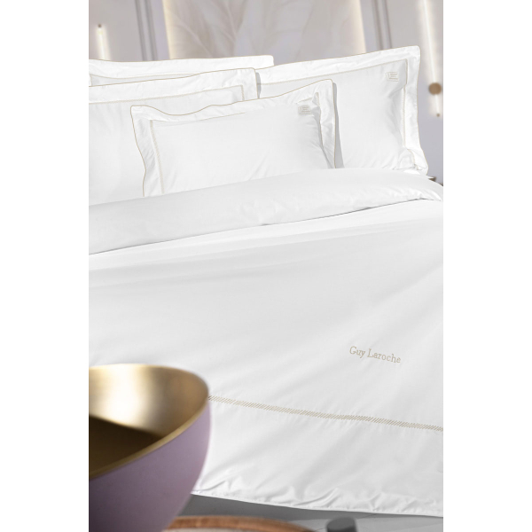 Σεντόνια King Size (Σετ) Guy Laroche Elite White - Beige