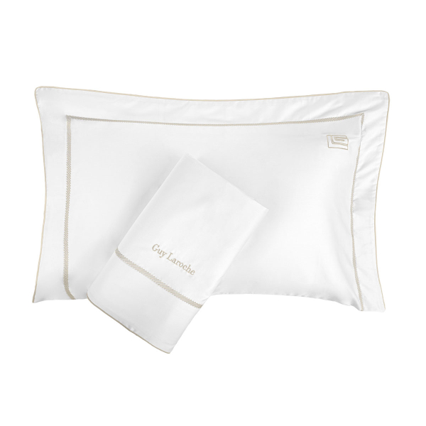 Σεντόνια King Size (Σετ) Guy Laroche Elite White - Beige