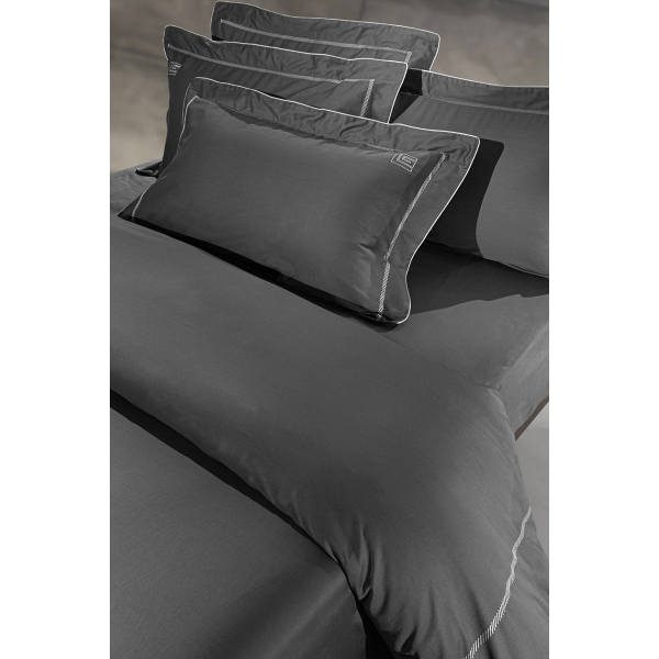 Σεντόνια King Size (Σετ) Guy Laroche Elite Anthracite - Silver