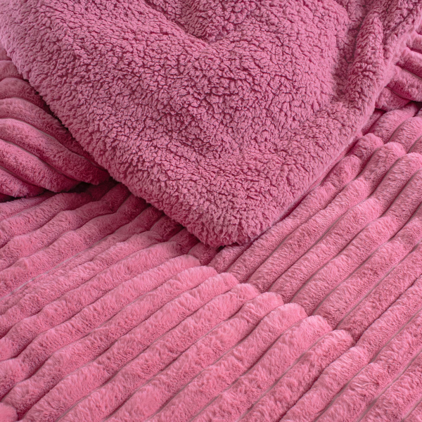 Γούνινο Κουβερτοπάπλωμα Μονό (160x220) Rythmos Butter Pink